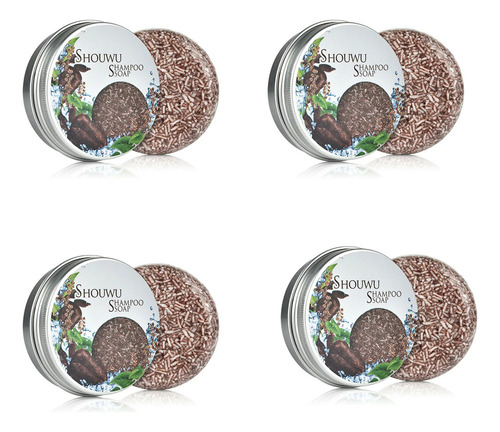 . 4x Shampoo Natural Stick Para Parar A Queda De Cabelo