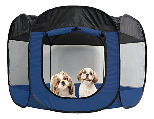 Corral Para Mascotas Furhaven Azul Marino 129cmx111cmx73cm