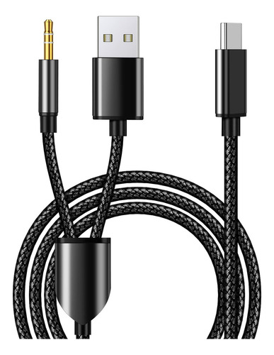 Cable De Audio Auxiliar Usb C A 0.138 In Con Carga, Usb C 2