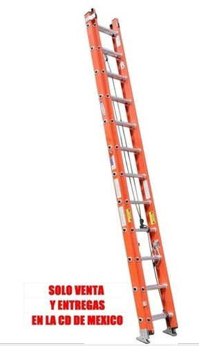 Escalera De Fibra De Vidrio 24 Peldaños Werner D62242mx 