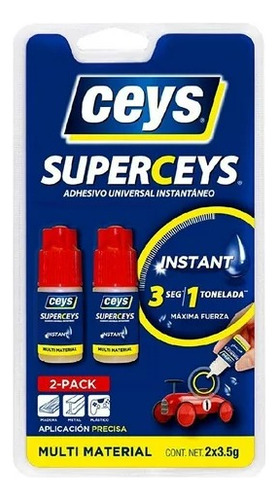 2 Super Ceys Adhesivo Universal Instantaneo Pegamento Gotero