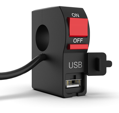 Boton Llave 2 Puntos On Off + Cargador Usb Moto Universal