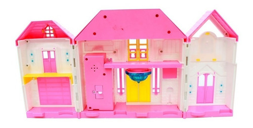 Imagem 3 de 6 de Casinha Infantil De Boneca Lar Doce Lar Luz Som C/ 15 Peças