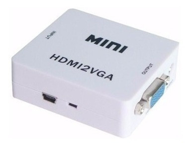 Imagem 3 de 4 de Conversor Adaptador Hdmi P/ Vga Com Saida De Audio Cabo P2