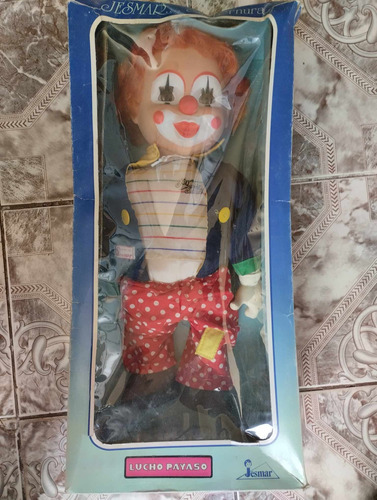 Muñeca Jesmar Payaso Lucho Vintage 53 Cm