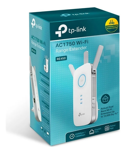 Tp-link Extensor De Rango Re450 Wifi Ac1750 Doble Banda