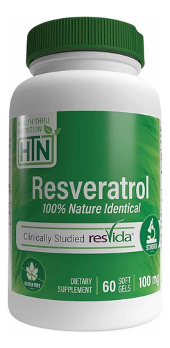 Resveratrol 100mg 60 Capsulas - Unidad a $3882