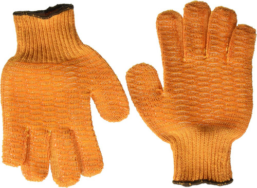 4099 Guantes De Punto De Cuerda, Color Naranja, Grande, Peso