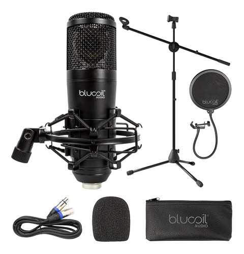 Blucoil Microfono Xlr Estudio Condensador Cardioide Para Pop
