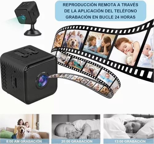 Mini cámara espía, 1080P HD Mini cámara espía con grabación de  audio y video, visión nocturna, detective de movimiento, sin necesidad de  Wi-Fi
