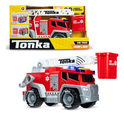 Tonka, Camion De Bomberos Crank And Haul: Fabricado Con Plas