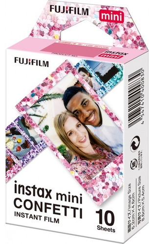 Rollo Fujifilm Oficial Instax Mini Marco Confetti Entrega