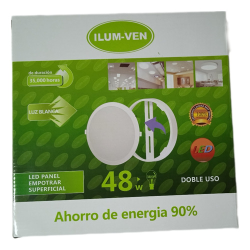 Lámpara Led Superficial Y Empotrar Cuadrada 48w Ilum-ven