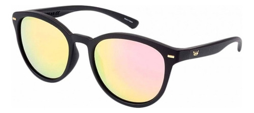 Anteojo De Sol Vulk Yester Gafas Espejados Color de la lente Rosa Color del armazón Negro mate Diseño Ovalado