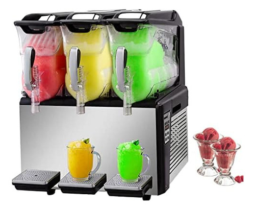 Slushy Machine, 10l* 3 Tanque Slushie Máquina Para El Hogar,