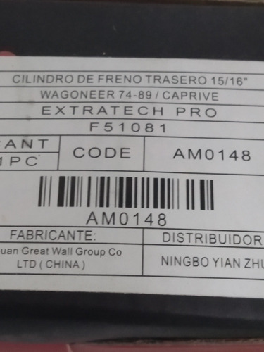 Cilindro Frenos Jeep Wagoneer Caprice