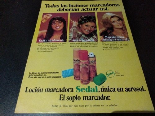 (pb249) Publicidad Clipping Locion Marcadora Sedal * 1977