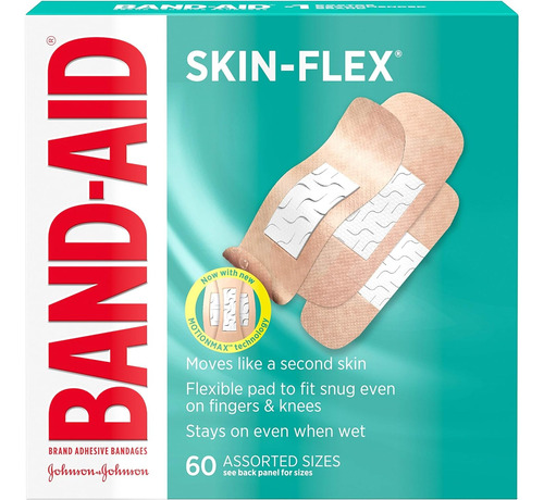 Vendas Adhesivas Skin-flex D La Marca Band-aid 60 Pzas 3 Tam