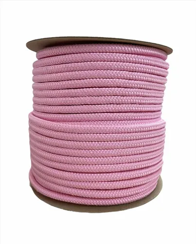 Soga Polipropileno Trenzada 10mm X 100 Metros Rosa Bebe