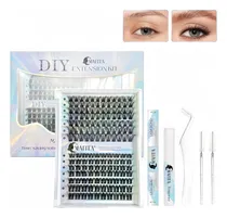 Comprar Mafita ®fibra Pestañas Kit Postizas Extensiones Mink Mixto Diy Un Solo Cluster Lashes Adhesivo Para Pestañas Cejas Maquillaje Pestañas 1x1 Li Lash Extension De Pestañas