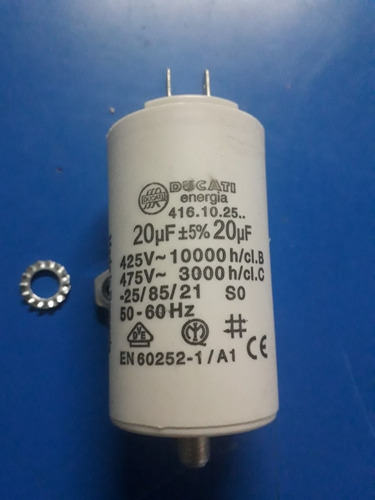 Capacitor 20 Mf / Uf Marca Ducati Italiano