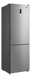 Refrigerador con freezer Midea Bottom Mount MDRB308FGM04 color acero inoxidable con capacidad de 296L 127V