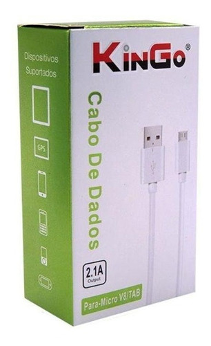 Cabo Dados E Carga Kingo Micro Usb V8/tab Original