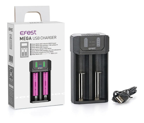 Cargador Efest Mega Usb Inteligente Ni-mh Litio-ion 18650