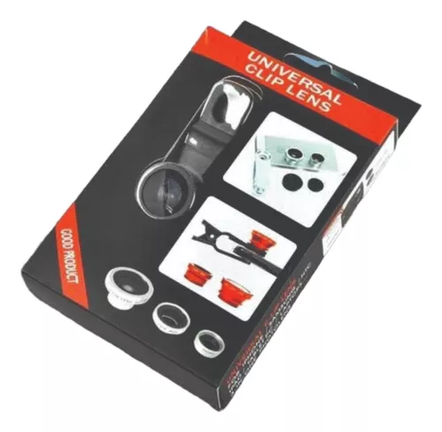 Kit Lentes para movil (clip + 3 lentes) silver pn: ARG-AC-0411SL