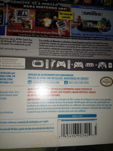Super Smash Bros Wii U Midia Fisica Edição Nacional Com Luva