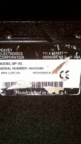 2 Cornetas Marca: Peavey Mod. Sp 2g Max Power-1200w Peak