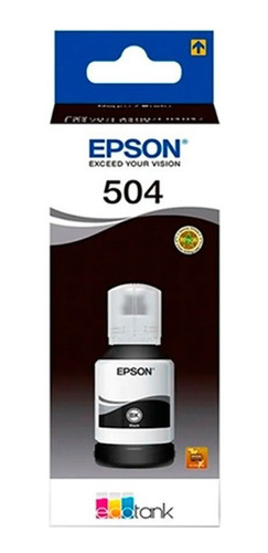  Epson T504 Ecotank  Tinta Negro- 127ml Original 