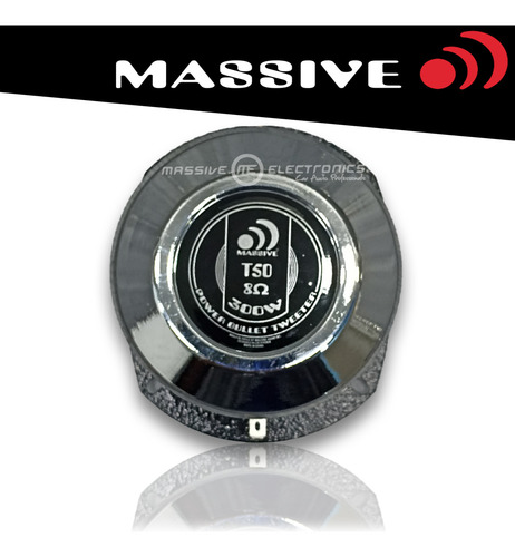 Tweeter Tipo Bala 4.5 PLG Massive Audio T50 300w Max 60w Rms Color Negro