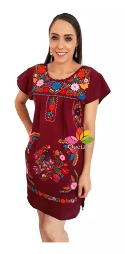 Vestido Dama Mexicano Bordados A Mano Artesanal Tipico en venta en Jesús  Maria Aguascalientes por sólo $   Mexico
