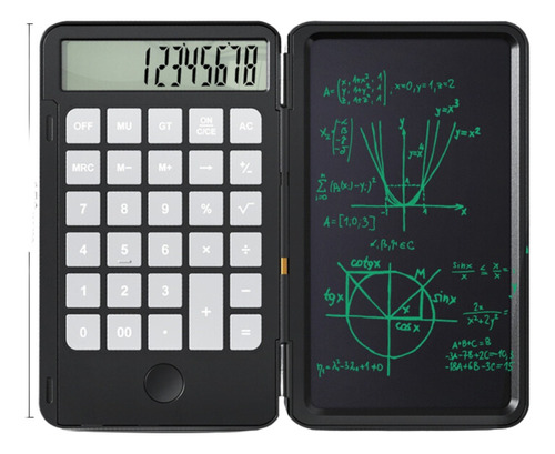 Calculadora Dobrável Com Tablet Digital Lcd De 6 Polegadas Cor Preto