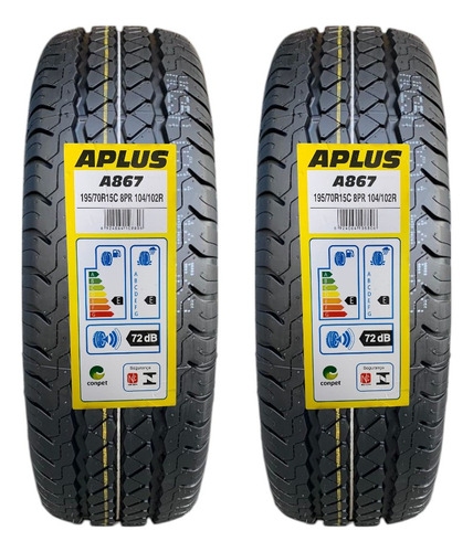Kit 2 Pneus 195/70r15c 104/102r A867 Aplus Aro 15 R