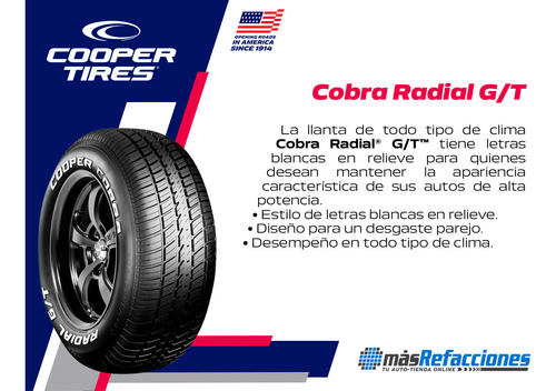 Llanta 275/60 R15 107t Cooper Cobra Gt Msi*