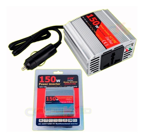 Inversor De Corriente P/auto De 12v A 220v Usb 150w Potencia