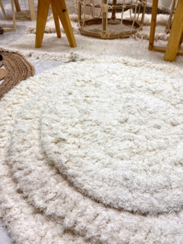 Alfombra Estopa Hilo Natural Tejido Diametro 120 Cm