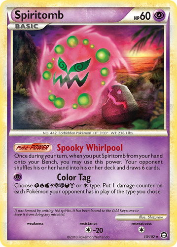 Cartas Pokemon Spiritomb Holo