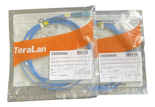 15 Cordão Duplex Furukawa Sm Bli G-657a2 Lc-lc 3mt 33004466