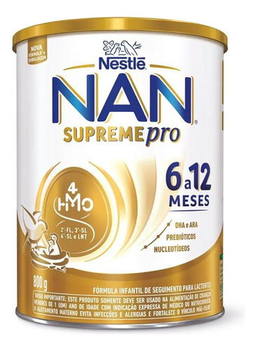 Fórmula Infantil Em Pó Nestlé Nan Supremepro 6a12 Meses 800g