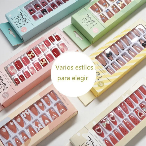 24pcs Nail Art Pegatinas Uñas Pegatinas Wear Nails