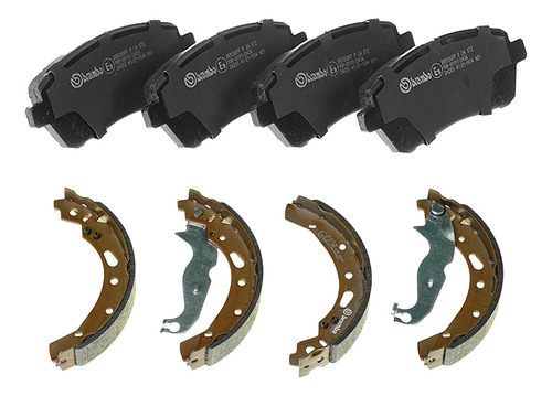 Jgo De Balatas Bajos Metales Y Zapatas 2 11/16 Brembo