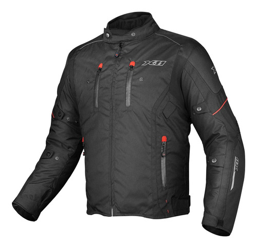 Jaqueta X11 Moto Iron Masculino Preto Vermelho Proteção