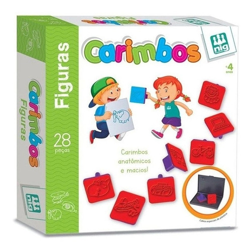 Carimbo Infantil Figuras Veículos E Animais - Nig Brinquedos