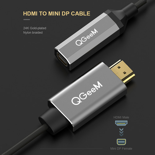 . Cable Adaptador Conversor Qgeem Single A Dp Uhd 4k A 30 Hz