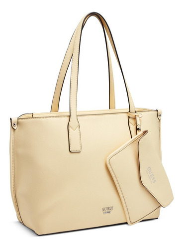 Bolsa Guess Factory SF860623-Yel com acabamento em hardware, cor de níquel, cor amarela, alça de ombro, cor amarela, design de tecido liso