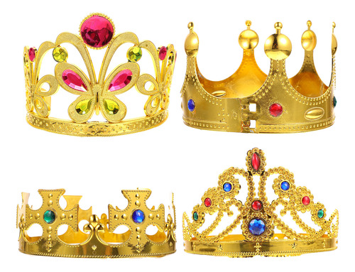 Diadema Con Forma De Corona De Emperador Para Niños, 4 Unida