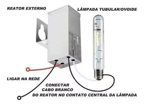 Reator Dual 400w Demape Externo 220v Vapor De Sódio E Metálico